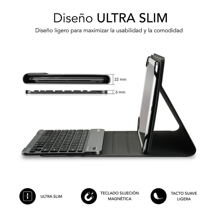 Subblim Keytab Pro Funda con Teclado Bluetooth Gris Subblim Keytab Pro Funda con Teclado Bluetooth Gris